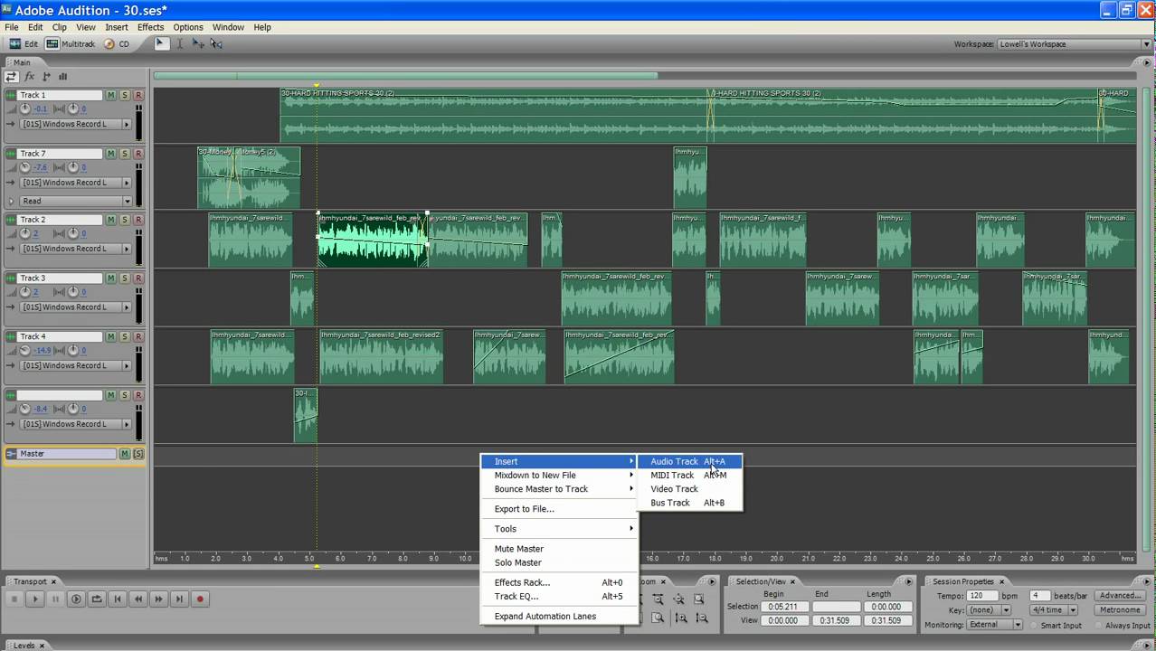 record in adobe audition